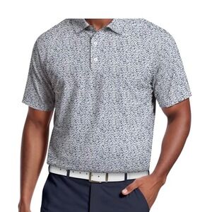 PGA Tour Pro Series Mens Golf Polo Shirt Micro Floral Size M - NWT -MSRP $68